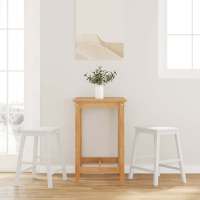 vidaXL Sillas de bar con cojines 2 uds madera maciza marrón caucho en color Marrón y claro/blanco y natural/Blanco y marrón y más | cómodas modernas ergonómicas para comedor cocina salón hogar - details 7