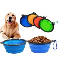 Tazón De Silicona Plegable Para Perros 1000ml Portátil Para Viajes Alimentador De Mascotas Con Clip De Mochila Adecuado Para Todas Las Razas De Perros - details 0