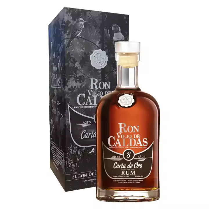 Ron Viejo De Caldas Añejo 8 años Carta de Oro 70cl - 1