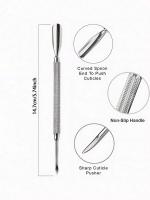 4pcs Cuchara Exfoliadora Doble Cara Con Borde Fino Herramientas De Limpieza Para Manos Y Pies Acero Inoxidable Sin Químicos Origin China - details 0