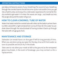 Máscara De Snorkel Antigolpes Con Visera Ajustable Para Natación Y Diving Lentes De Vidrio Templado Y Perno De Silicona Amplio Campo De Visión Cubre Nariz - details 16