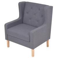 vidaXL Sillón de tela Blanco crema, Gris, Sillon Dormitorio Sillon Comodos Silla Relax Sillón Sofá - details 1