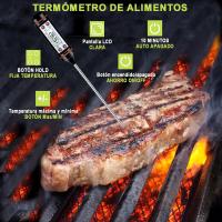 Termómetro digital de cocina | carne, agua, líquido, parrilla, alimentos, horno, aceite, barbacoa - details 0