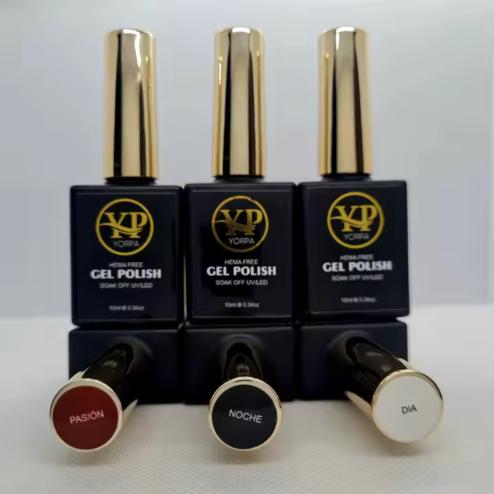 PACK TRÍO ESMALTES SEMIPERMANENTES BLANCO DÍA, NEGRO NOCHE Y ROJO PASIÓN, YORPA YORPA - 1