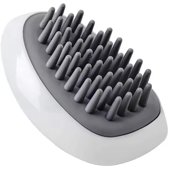Cepillo de champú para masaje del cuero cabelludo para el crecimiento del cabello, masajeador de cabeza de silicona para uso húmedo y seco - 1