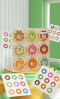 Juego De Encaje De Donuts De Madera Juguete Educativo Montessori Para Niños Juego De Alineación De Colores Y Educación Temprana Para Guarderías - details 0