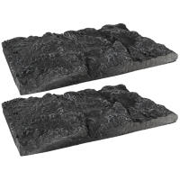 2 Pcs Fondo De Acuario 3D Para Tanque De Peces Y Terrario Adhesivo De PU Decorativo Personalizable Para Reptiles Y Tortugas - details 0