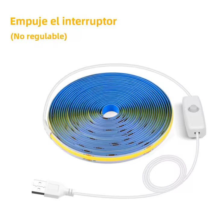 Tira De LED COB Super Brillante USB DC 5V 320leds/m Con Sensor Táctil De Escaneo Manual Y Botón Pulsador 1m 2m 3m 4m 5m - 1