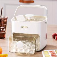Máquina para hacer 48 cubitos de hielo extragrande con deslizamiento fácil - Bandeja de plástico de doble capa de grado alimenticio para el refrigerador - Perfecta para whisky y cócteles, accesorio esencial de cocina, color blanco - details 3