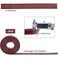 Cuerda De Cuero Larga De 118 Pulgadas 0.8 Pulgada De Ancho Cadena Plana Doble Cara Para Hecho a Mano De Mochilas Y Cordones De Bota - details 1