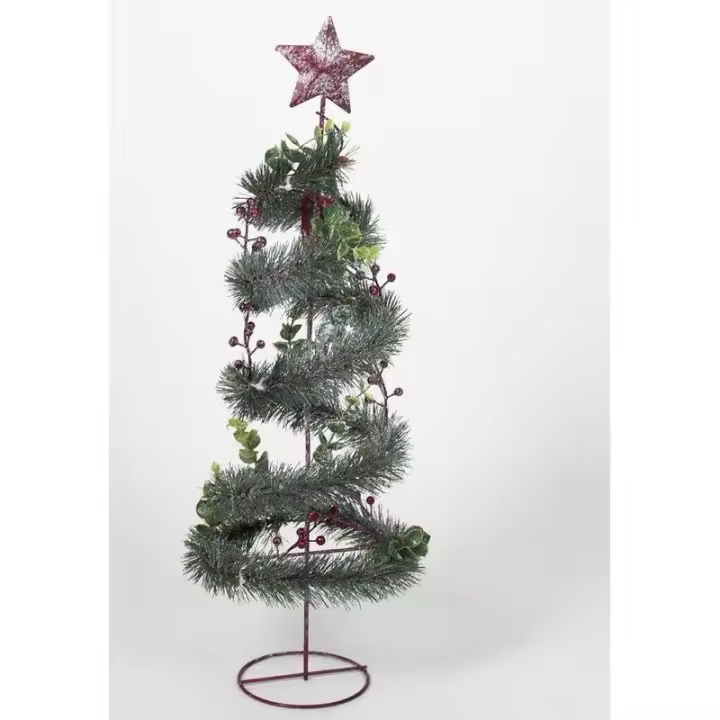 Gerimport Árbol de Navidad con Estrella Roja 52 X 17 Cm - Adornos y Modelos Navideños - 1