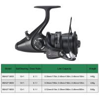 Carrete De Pesca Para Carpa Con Doble Arrastre Frontal Y Trasal Interchangeable Izquierda Derecha Para Agua Salada Y Dulce 12+1 BB Spinning Reel - details 1