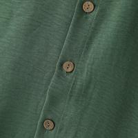 Camisa INCERUN Para Hombre De Color Sólido Cuello Erguido Sin Mangas Botones Estilo Casual Verano Moda Streetwear Tallas S-5XL - details 12