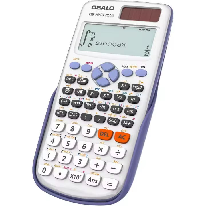 Calculadora científica 417, función 2 líneas, 10 + 2 dígitos, Pantalla escrita, calculadora Solar Ultraligera (OS 991ES Plus) - 1
