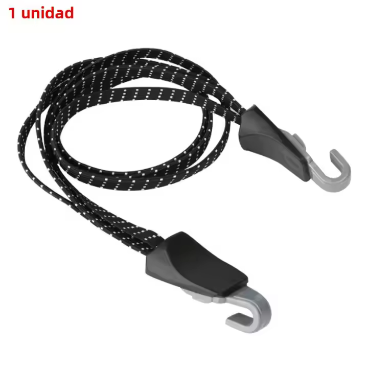 Cinta Elástica De Goma Para Motocicleta Y Coche Con Gancho Para Equipaje Anillas De Instalación Para Bicicleta Y Portátil - 1