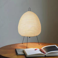 Lámpara De Piso LED Estilo Wabi Noguchi Isamu Japonés Con Papel De Arroz Luz Nordica Para Sala Y Dormitorio Zen Estudio Arte - details 16