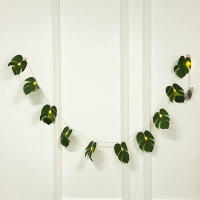 Luces De Hoja De Monstera LED 1.5/3/6M Iluminación Decorativa Para Jardín Y Pared Pilas Incluidas Estilo Tropical Rattan - details 11