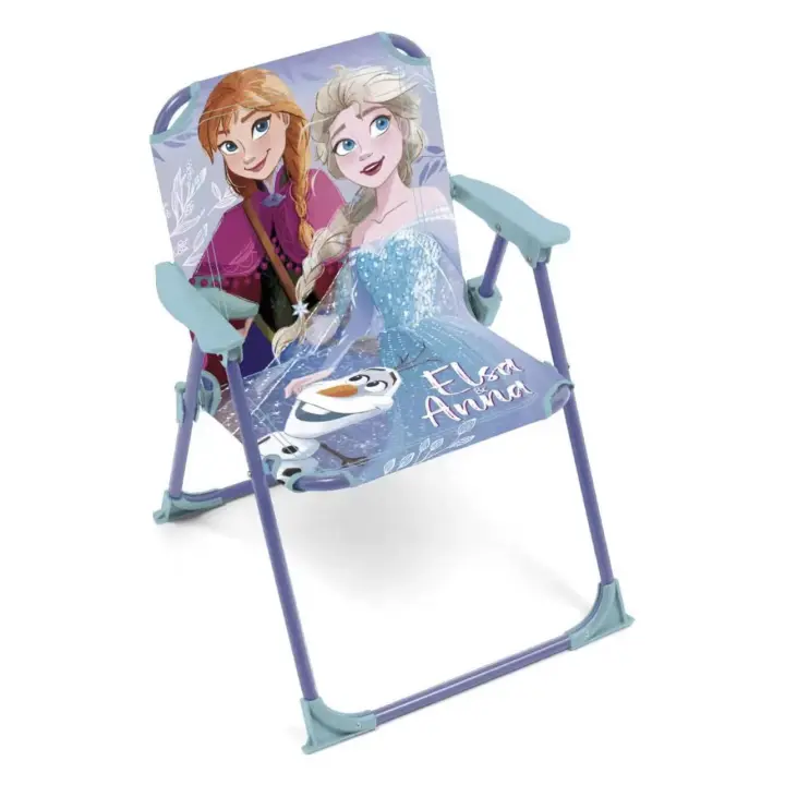 Silla plegable infantil con dibujo MINNIE  FROZEN  SPIDER-MAN PAW PATRO BOY y reposabrazos con medidas de 32x38x53cm apto para uso de exteriores o playa - 1