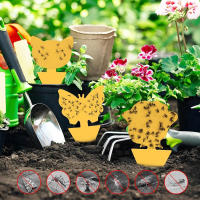 40Pcs Trampas De Insectos No Tóxicas Y Sin Olor Para Moscas De La Fruta Pegajosas Para Plantas Del Jardín Y La Cocina PP Forma Diversa Tamaño 5.31x3.27x1.18inch - details 3