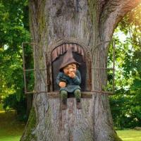 Estatua De Naútico Jardín Gnome En La Puerta Salir Arbol Decoración Hogar Jardín Artículos De Jardín Y Paisajismo - details 1