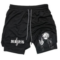 Shorts De Compresión Anime Para Hombre Verano Deporte Ropa Deportiva Gimnasio Entrenamiento 2 En 1 Fitness Casual - details 2