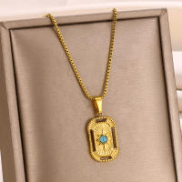 Collar Colgante Forma De Lágrima Dorado Para Mujer Acero Inoxidable Piedra Natural Joyería Moda Regalo Para El Día De La Mujer - details 2