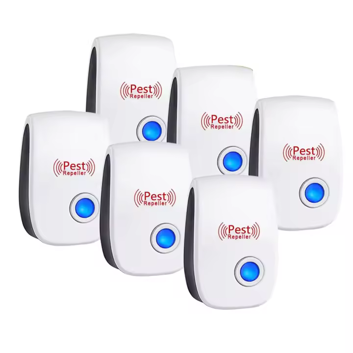 Paquete de repelente ultrasónico para interiores, enchufe electrónico, cucaracha de ratón, cocina doméstica, enchufe estadounidense, 6 paquetes - 1