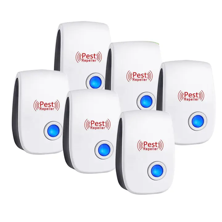 Paquete de repelente ultrasónico para interiores, enchufe electrónico, cucaracha de ratón, cocina doméstica, enchufe estadounidense, 6 paquetes - 1