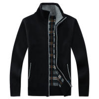 Chaqueta De Punto Para Hombre Con Cuello V Y Patoleta Clásica De Invierno Prenda Exterior De Poliéster Para Otoño Y Invierno - details 13