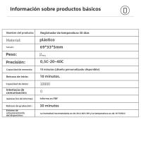 Logger De Temperatura USB Registrador De Datos De Humedad Y Temperatura Single Use Con Reporte PDF 30/60/90 Días Puerto USB 10000 Puntos - details 8