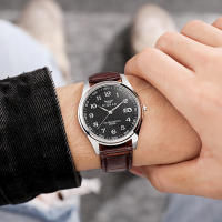Reloj De Lujo Para Hombre Nueva Moda Correa De Cuero Montre De Luxe Homme Marcador De Numeros Arabe Movimiento Cuarzo Reloj De Pulsera Casual - details 4