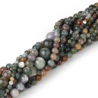Talismán De Agate India Natural Redondo De Cuentas Sueltas Para Hacer Joyas DIY Pulsera Collar Accesorios Longitudes 6m 8m 10m - details 4