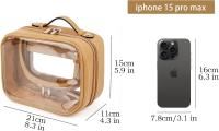 Neceser, Bolsa de viaje transparente para líquidos y artículos de tocador, organizador de neceser de maquillaje, accesorios de viaje Esenciales para llevar - details 0