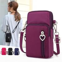 Bolso De Hombro Para Mujer Moda Diagonal Cruzada Con Cierre De Cremallera Bolsa De Pecho Deportiva Vertical Monedero Nylon - details 0