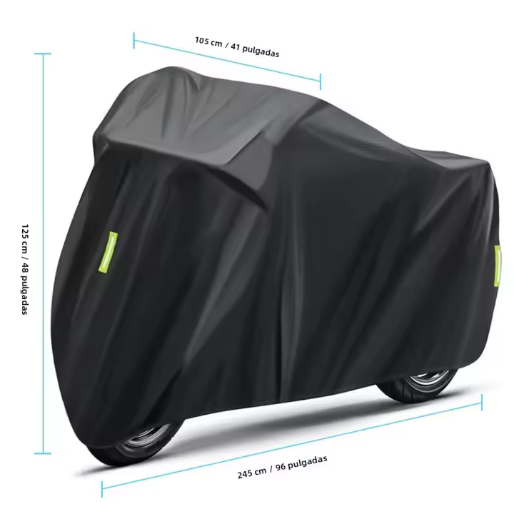 Cubierta Para Motocicleta Universal XXL 4XL 190T Impermeable Protector Solar Y UV Para Todas Las Estaciones Cubierta Contra Polvo Y Lluvia - 1