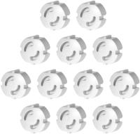 12 enchufes a prueba de niños - Protección de enchufes - Seguridad de enchufes para niños - Enchufes para bebés - Protección de enchufes - 3,6 x 3,6 cm (blanco) - details 0