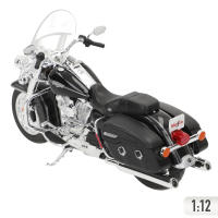 MAISTO - Moto Harley Davidson Road King Classic 2013 FLHRC escala 1:12, réplica oficial con diseño touring clásico, acabados cromados y realistas, ideal para colección, regalo o exposición - details 1