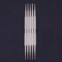 5Pcs Herramientas De Manicura Artísticas Con Pincel De Acabado En Punta Doble Para Dibujar Y Recoger Diamantes En Uñas Material De Acero Inoxidable - details 2