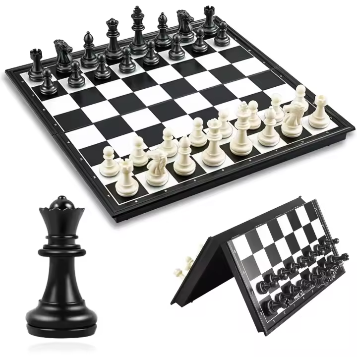 Juego de tablero de Ajedrez: with tablero de almacenamiento portátil/plegable - 1