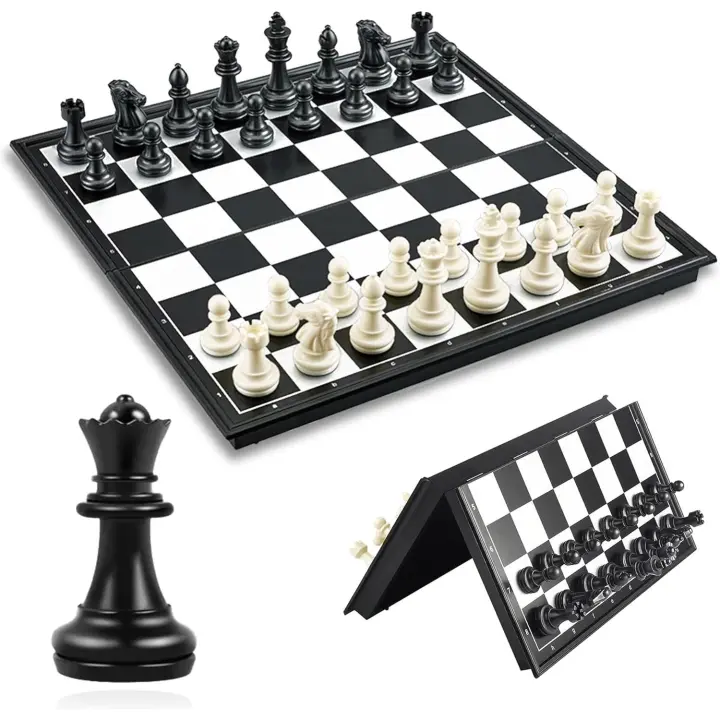 Juego de tablero de Ajedrez: with tablero de almacenamiento portátil/plegable - 1