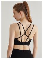 Sujetador Deportivo Para Mujer De Alta Resistencia Y Protección Contra Golpes Con Tirantes Finos Y Espalda Cruzada Para Belleza Y Comodidad Durante El Fitness - details 3