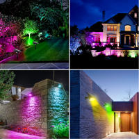 TSUN Luz Solar Exterior 3000K/6000K/RGB Luz Solar Para Jardín IP65 Spotlight Para Paisaje Camino Luz De Pared Solar - details 11