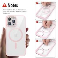 Funda Magnética De Lujo Para iPhone Con Color Macarón Magsafe Compatible Con Modelos pro 16 pro 15 14 plus 13 12 Mini 11 pro Max Soporte De Carga Inalámbrica - details 2