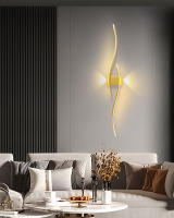 Lámpara De Pared LED Negra Y Blanca Para Sala De Estar TV Sofá Iluminación Interior Moderna En Largo Tira LED AC85-265V - details 7