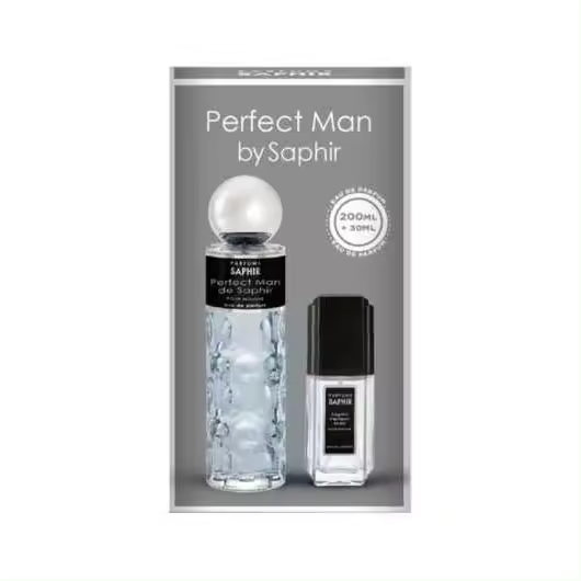 Duplo Perfumes perfect man edt 200 ml vapo + edt 30 ml vapo.- Saphir - 1