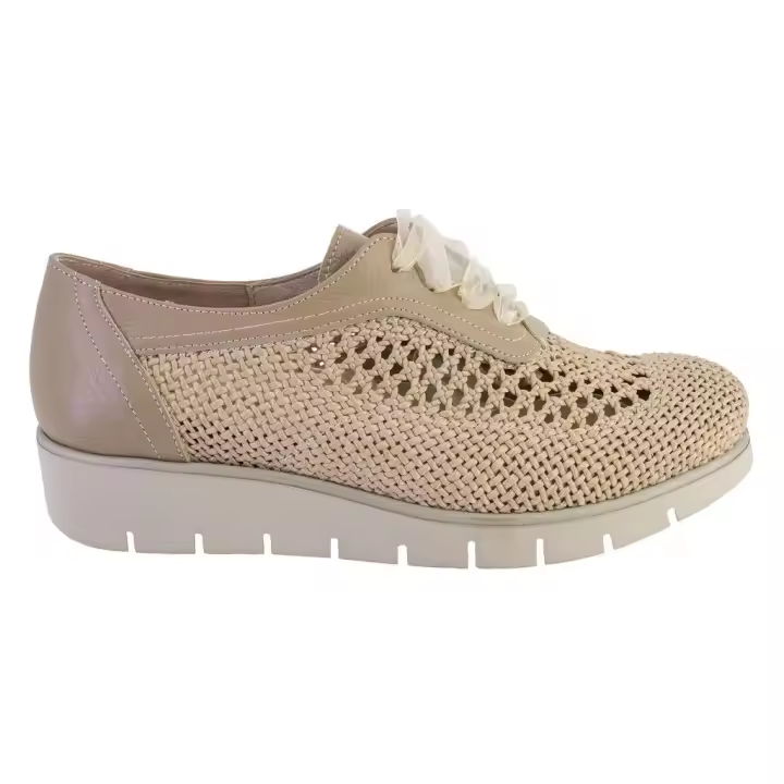NIVAL I908603 Zapatos con cordones de mujer beige 525 - 1