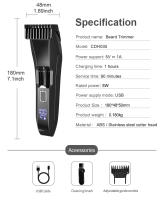 Recortadora De Barba Para Hombres 20 Longitudes Ajustables Recortadora De Cara Y Cuerpo Sin Cable CLIPCLEAN Rechargeable - details 4