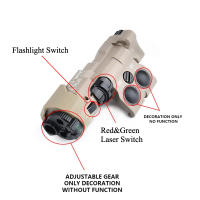 Linterna Táctica MAWLC1 LED Con Caja De Almacenamiento De Batería Modulada Resistente Al Agua Para Juego De Tácticas CS Caza Y Exploración Adecuada Para Ranura De 20mm - details 3