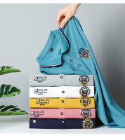 Camisa Polo Casual Para Hombres Con Bordado Manga Larga Color Sólido Moda Top Antigüedad Verano Blusa Regular De Algodónmezcla - details 4