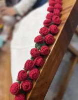 Manta De Rosas Terminadas En Crochet Suave De Acrílico Para Regalo De Día De La Madre Para Mamá Manta Para Sofa Y Cama - details 16